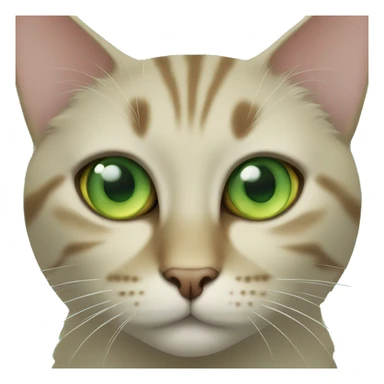 green-eyed cat indoors looking sticker
