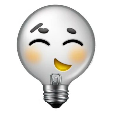 Un smiley qui a une ampoule au-dessus de la tête sticker