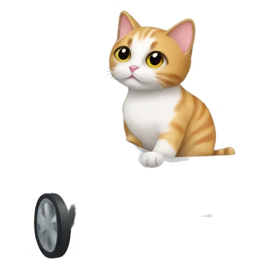 Cat in pet stroller  sticker