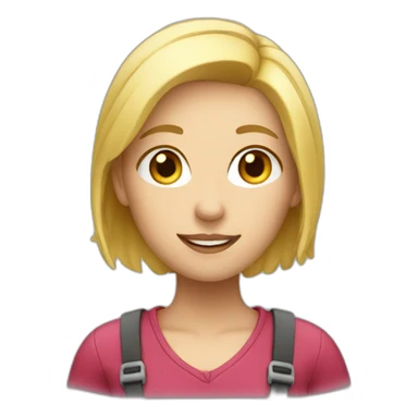 Blond Delivery girl  sticker
