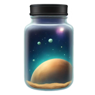 space in a jar sticker