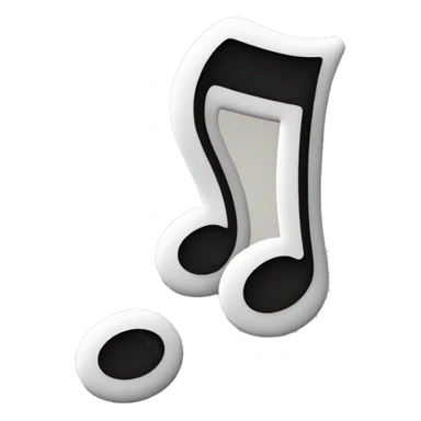 Music note with exclamation point on side  sticker