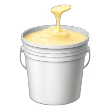 a bucket filled with mayonnaise sticker