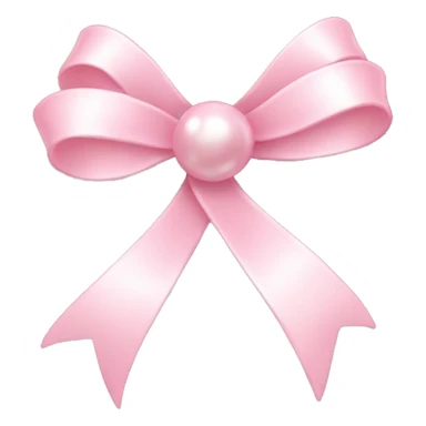 light pink ribbons made out of pearls sticker
