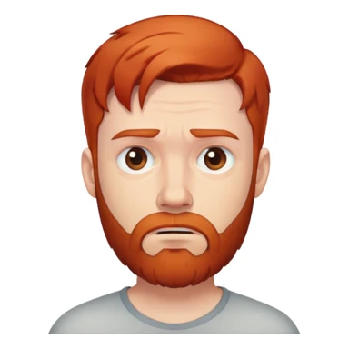 upset male with short red hair and beard sticker