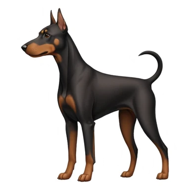 dog doberman full body sticker