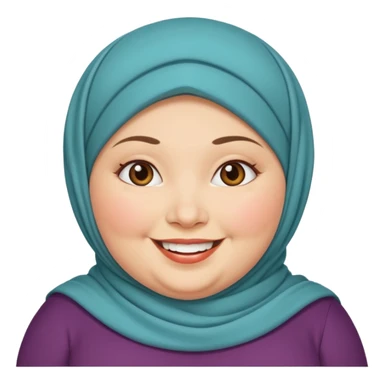 fat woman in hijab sticker