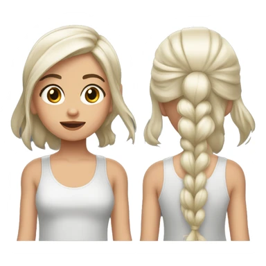 una niña blanca cabello corto en una calle  sticker