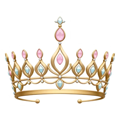 White and pastel pink tiara  sticker
