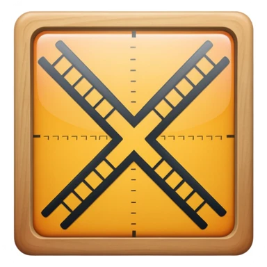 mac os icon crop ruler square intersected sticker