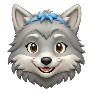 mini loup sticker