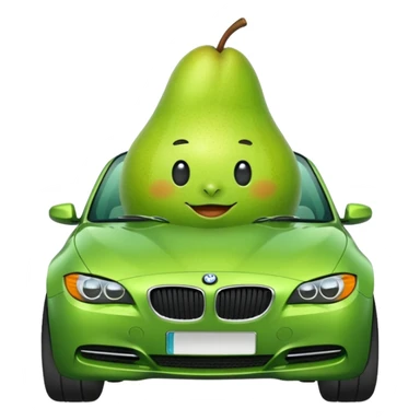 pear in a bmw sticker