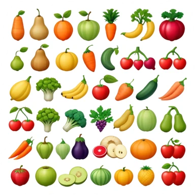 fruits and vegetables sticker