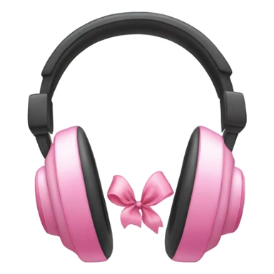 headphones with pink bows sticker