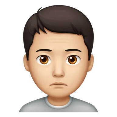 chinese man looking very confused but focused  sticker