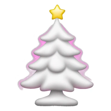 White Christmas tree with pink lights sticker