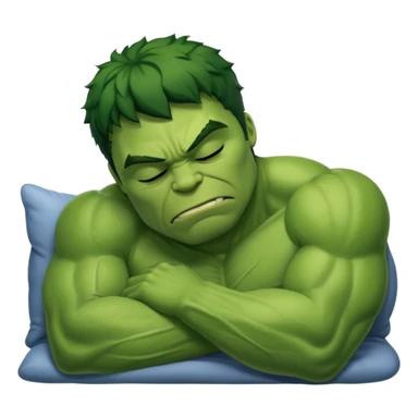 Incredible hulk sleeping sticker
