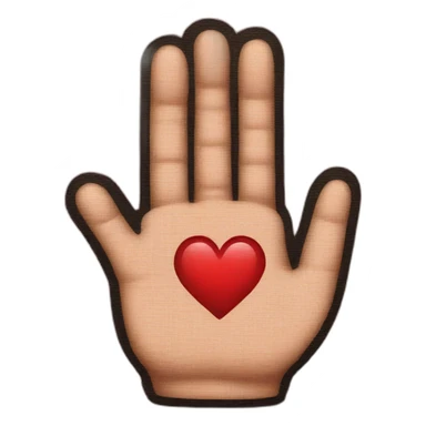 Finger heart sticker