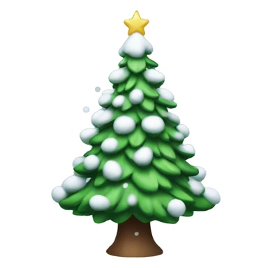 christmas tree with snow sticker