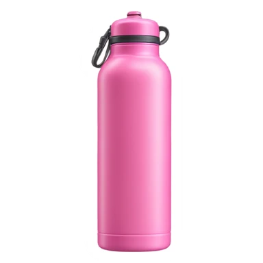Pink metal water bottle, metal canteen, tall and skinny sticker