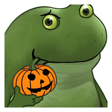 A Jack o’ lantern with long eyelashes sticker
