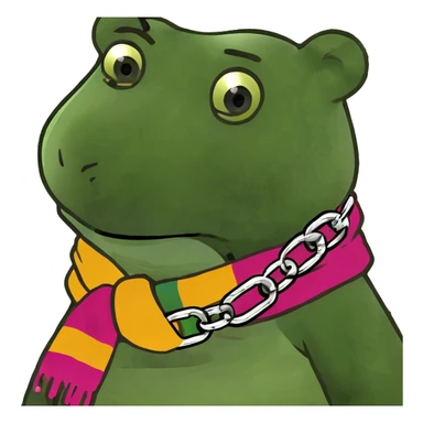 Pooh bear with chains sticker