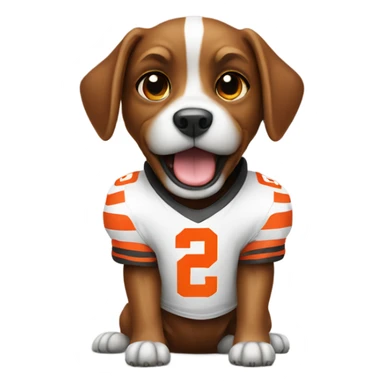Dog in osu football jersey  sticker