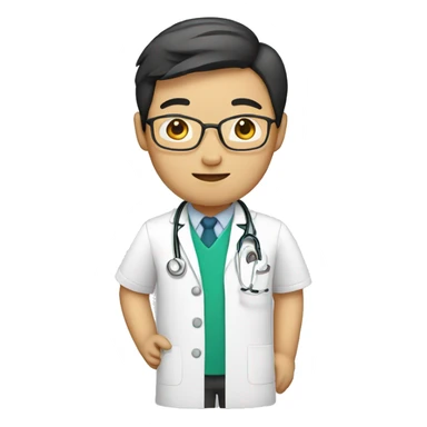 asian doctor sticker