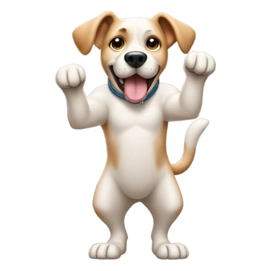 Dog giving the middle finger sticker