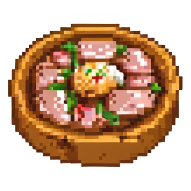 cooked meat sticker