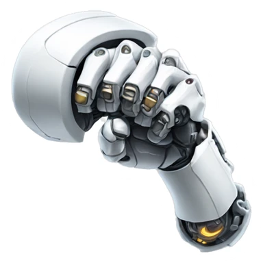 White mechanical cyborg arm and bicep sticker