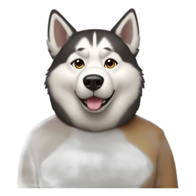 chonky boi husky sticker
