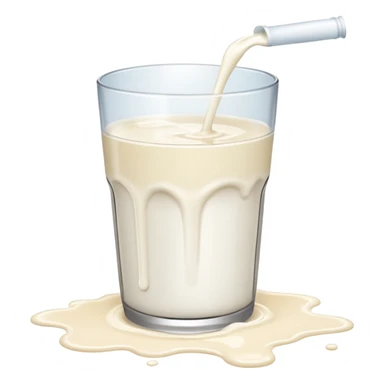  glass of milk spill on floor sticker