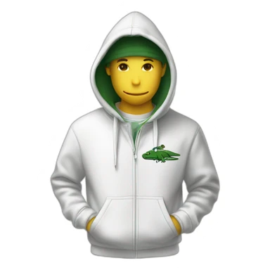 Lacoste smoking friends with white lacoste hoodie sticker