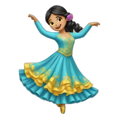 dancing sevillanas sticker