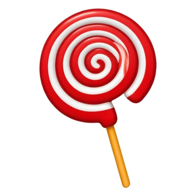 a colorful lollipop, apple emoji style sticker