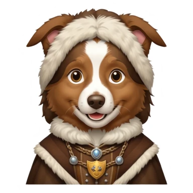 Australian shepherd medieval outfit sticker