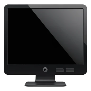 black monitor sticker