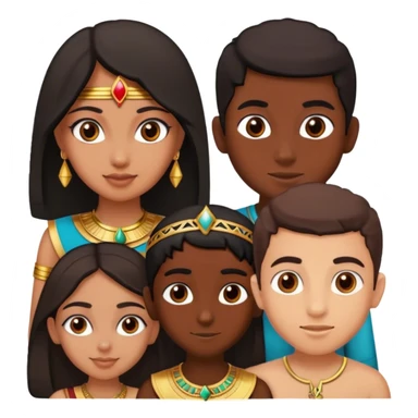 5 bestfriends, 1 Egyptian man, 1 indian girl, 1 persian girl 1 moroccan boy 1 black boy sticker