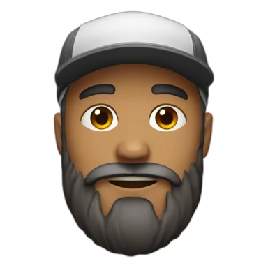 beard men with cap sticker