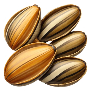 zebra mussel emoji, realistic shell pattern, simple sticker