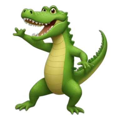 crocodile dancing sticker