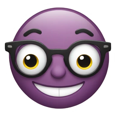 An emoji making two circles with its hands around its eyes, as if imitating glasses sticker