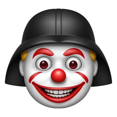Darth Vader dressed as clown emoji   sticker