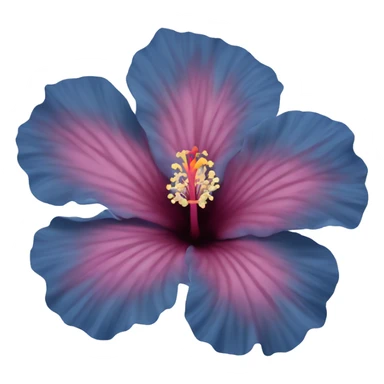 Blue hibiscus flower sticker