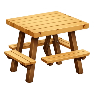 mesa alta color madera natural con bancas altas de color madera natural sticker