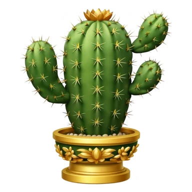 trophy shaped like cactus sticker