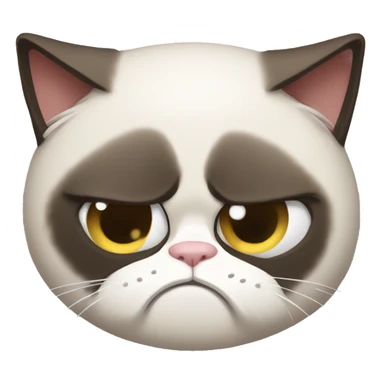 Grumpy Cat trying to sleep  sticker