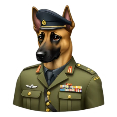 Malinoi militaire  sticker