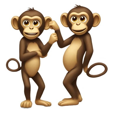 Monkey holding head and shaking it up and down sticker